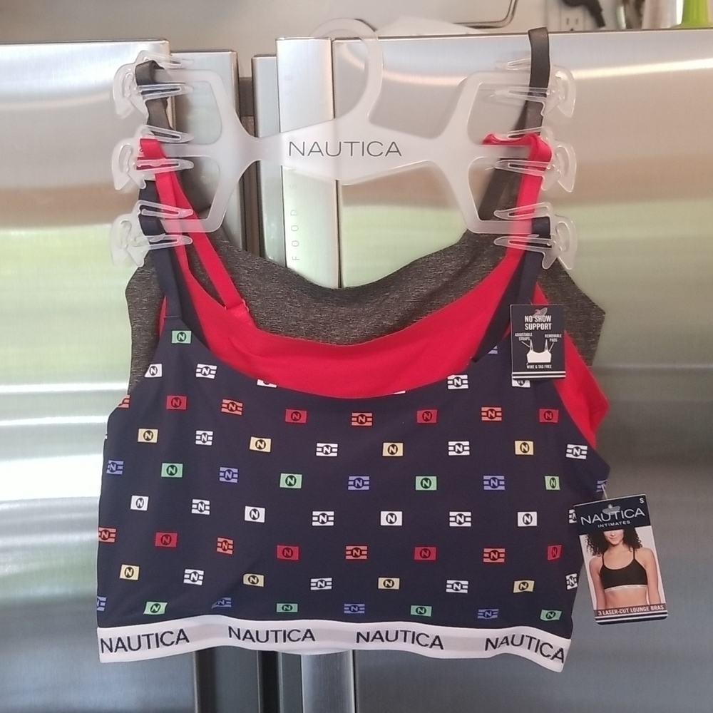 💕NAUTICA💕 Laser Cut Lounge Bras (3 PK) S NWT